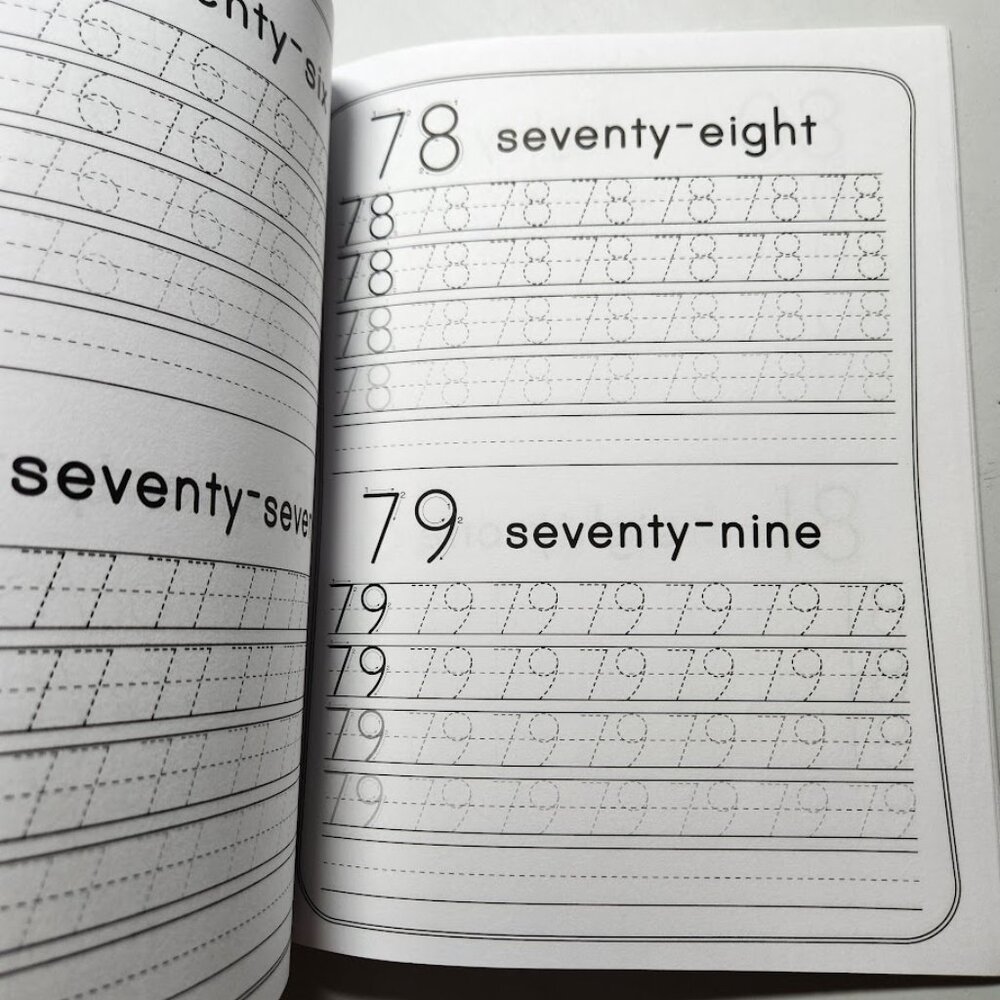 Tracing Numbers 1-100 For Kindergarten Workbook Activity Book Paperback Practice - Picture 5 of 12